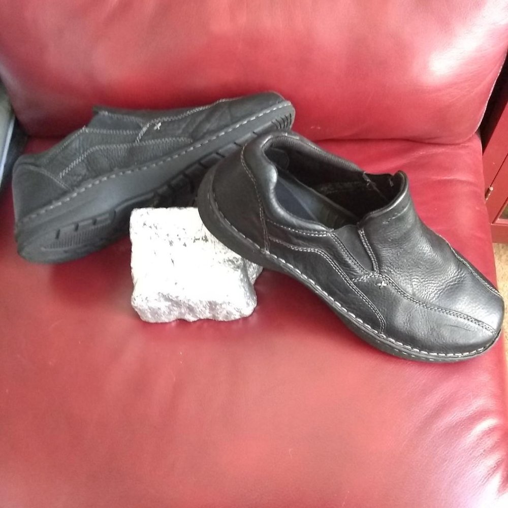 🏆 * Host Pick * Columbia Mens Sz14 Black Leather Slip On “Andrew”
